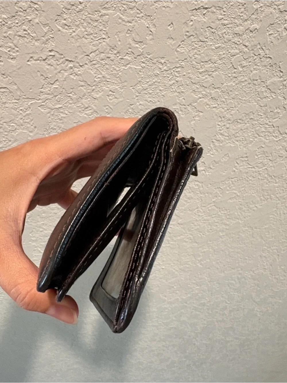 Louis Vuitton Men's Leather Bifold Wallet - Dark Brown